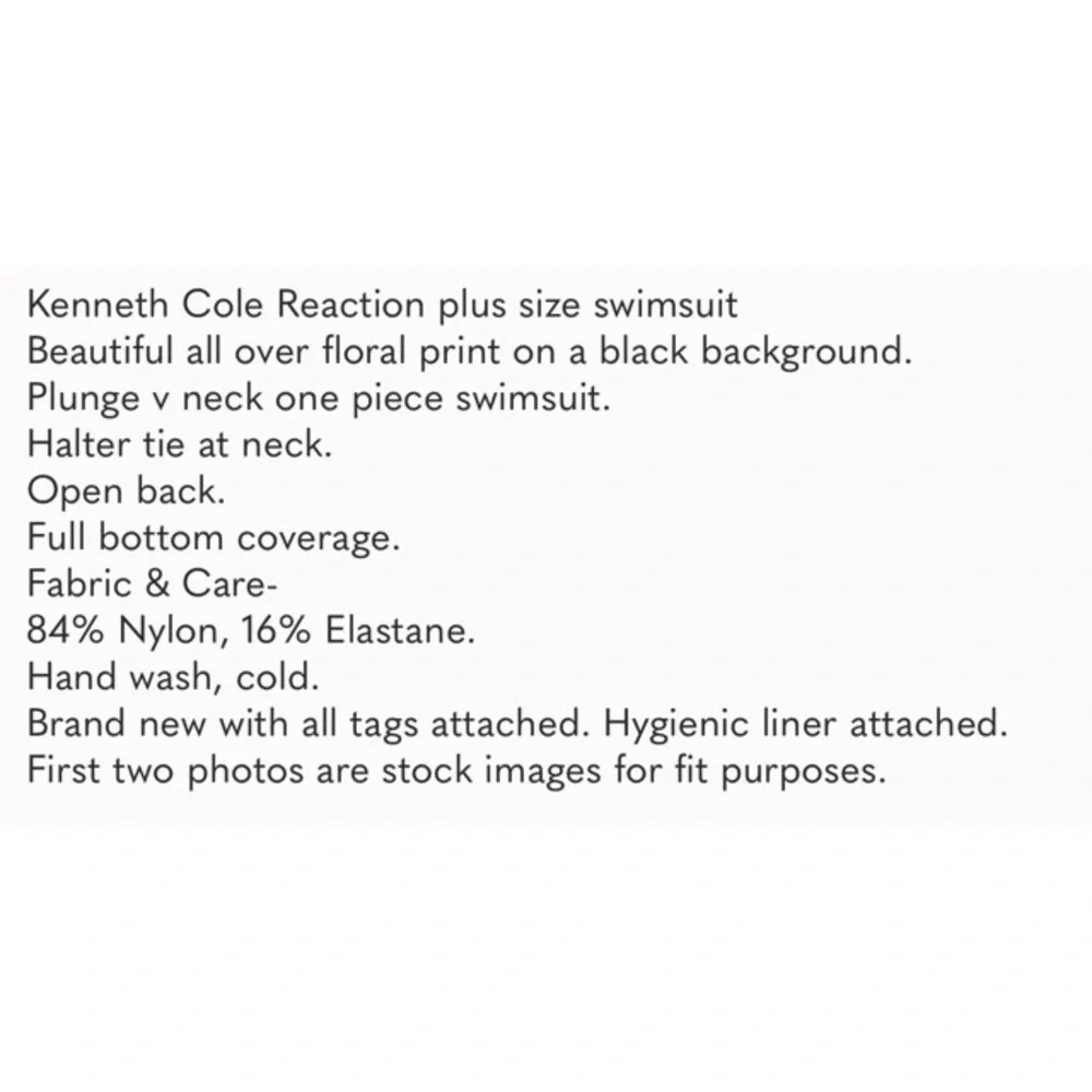 Kenneth Cole Plus Size Swimsuit Size 1X NWT - Picture 12 of 12